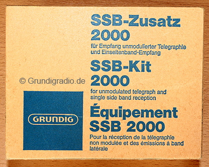 Grundig SSB Zusatz 2000 Grundig Satellit 2000